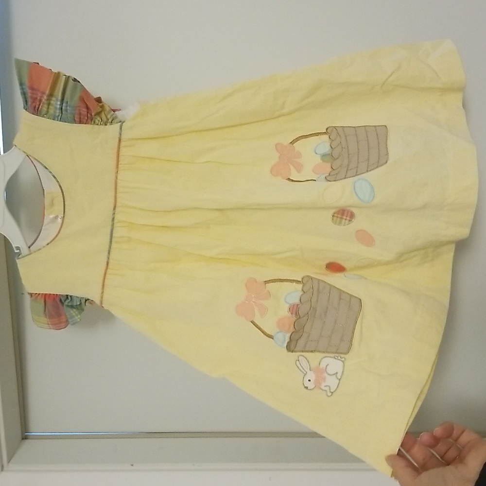 Dondolo Easter Bunny Cotton Yellow Dress
